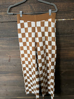 10236 BROWN CHECK SWEATER PANT