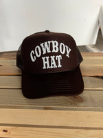 BROWN COWBOY HAT TRUCKER HAT