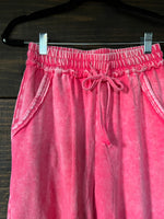 5240 PINK WASHED FRENCH TERRY PANT