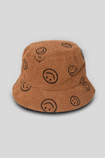 925 BROWN SMILEY BUCKET HAT