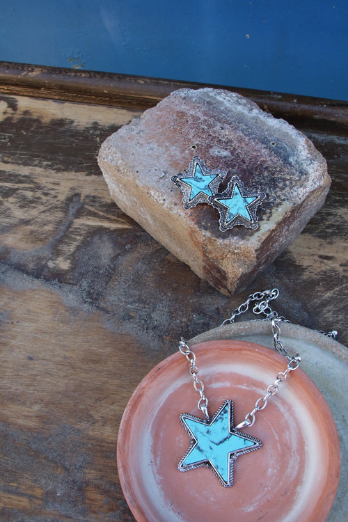 0540 TURQ STAR NECKLACE