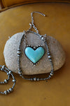 0050 TURQUOISE HEART NECKLACE