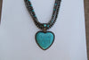 1163 3S LARGE HEART BEADED NECKLACE