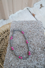 0048 PINK AND SILVER CHOKER NL